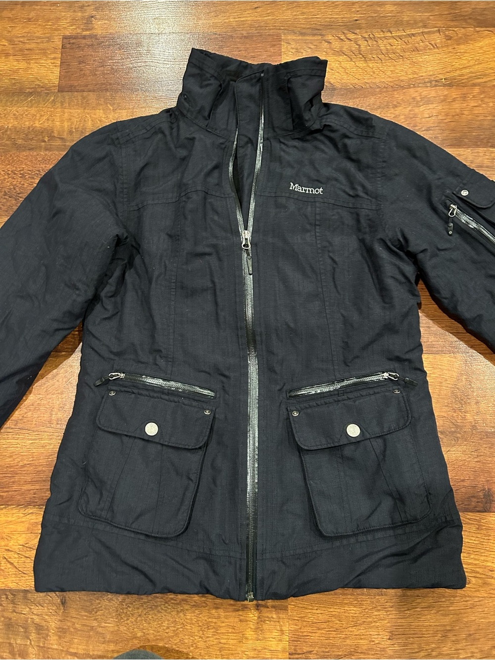 Marmot Membrain Slopeside Jacket Women’s Size Medium Black Full Zip Pockets
